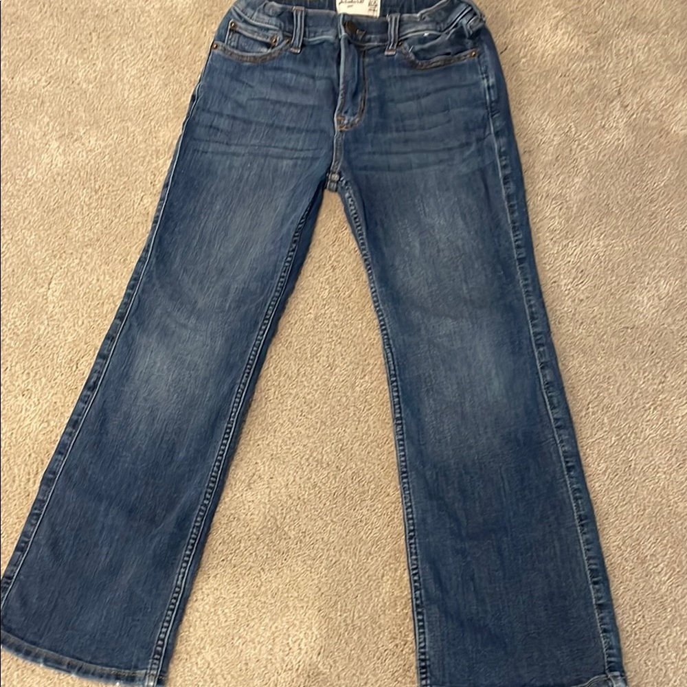 Boys, Abercrombie Kids boot, cut blue jeans